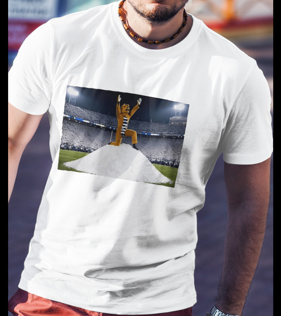 Penn State Nittany Lions Snow Mountain Mascot Celebration Stadium Scene T-Shirt