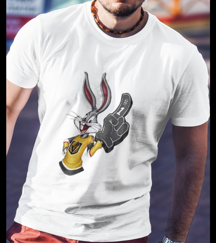 Bugs Bunny #1 Fan Vegas Golden Knights Hockey T-Shirt