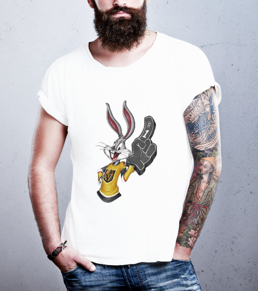 Bugs Bunny #1 Fan Vegas Golden Knights Hockey T-Shirt