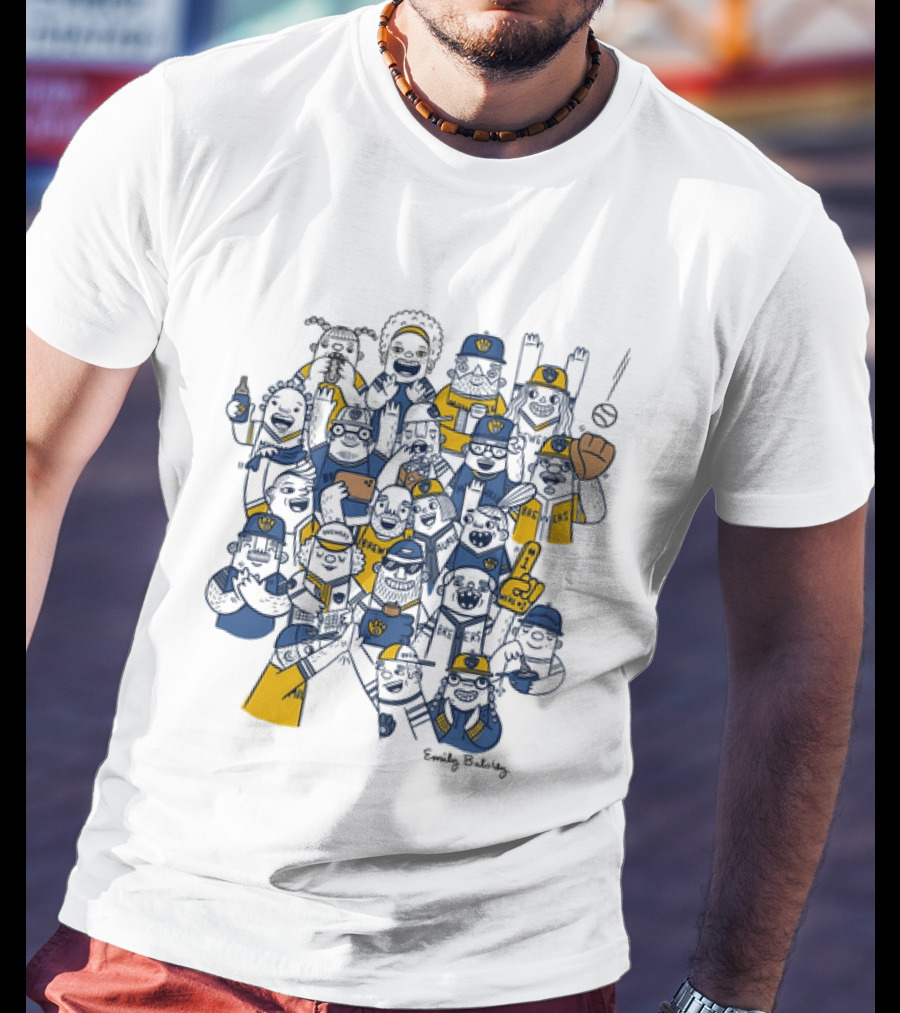 Milwaukee Brewers Emily Balsley 7th Inning Stretch 2026 Fan Characters T-Shirt