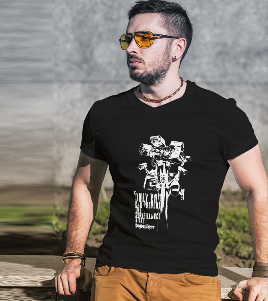 CCTV Security Camera Dystopian Only You Can Prevent The Surveillance State Flock T-Shirt