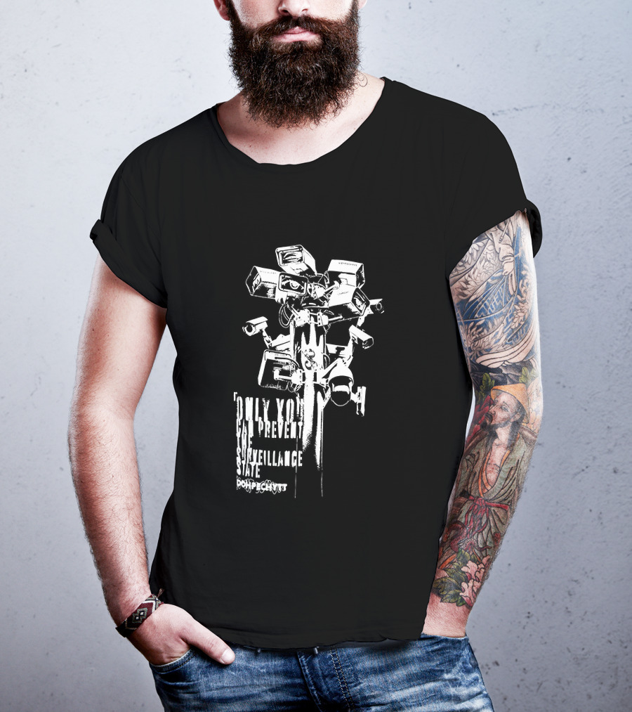 CCTV Security Camera Dystopian Only You Can Prevent The Surveillance State Flock T-Shirt