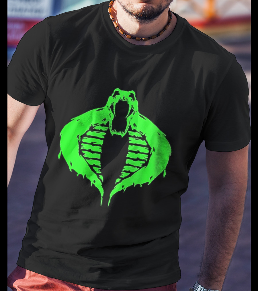 GI Joe Cobra Neon Green Distressed Snake T-Shirt
