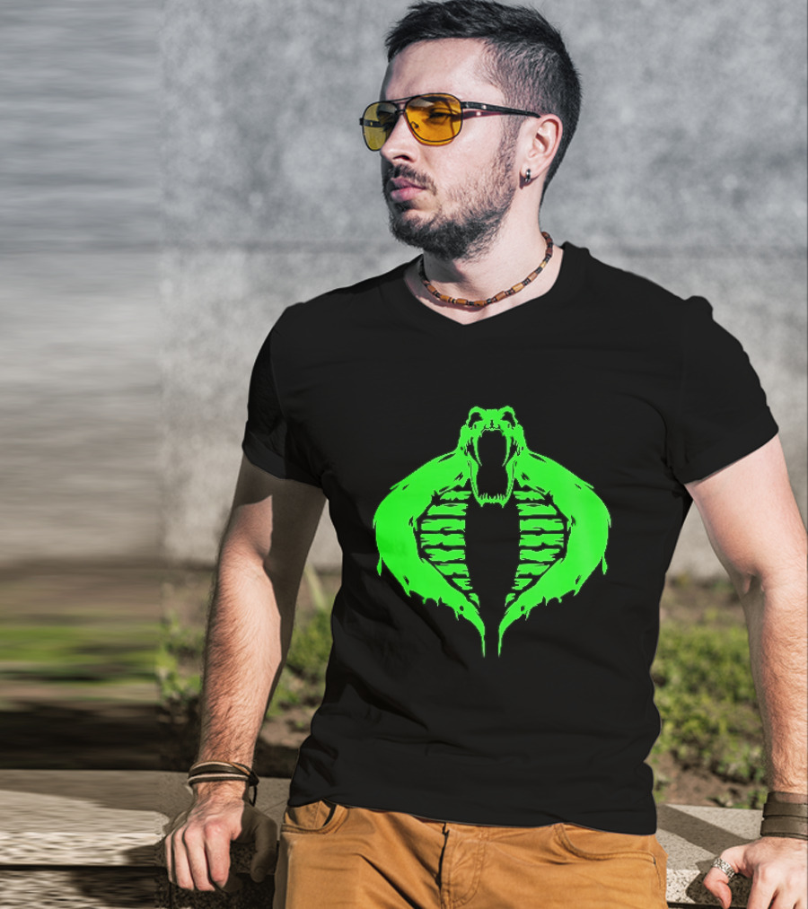 GI Joe Cobra Neon Green Distressed Snake T-Shirt