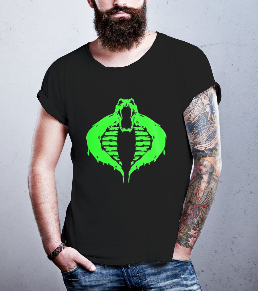 GI Joe Cobra Neon Green Distressed Snake T-Shirt