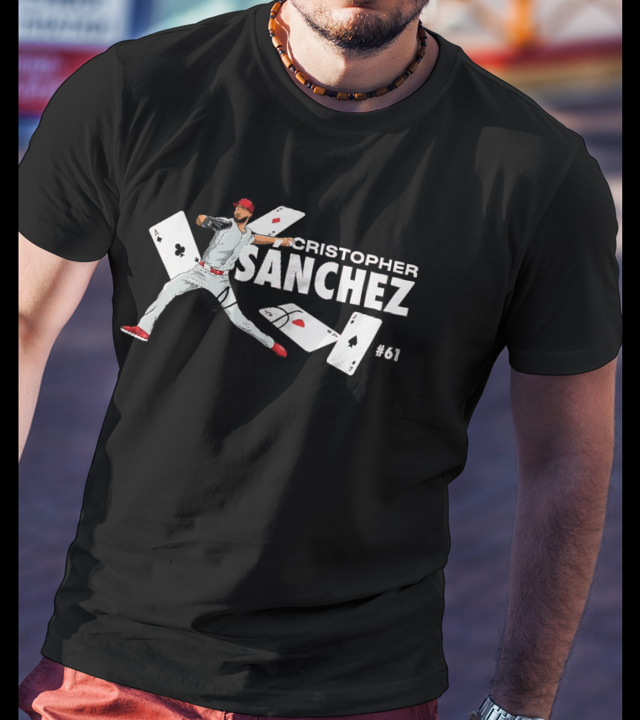 Cristopher Sanchez MLB Players 61 Playing Cards Baseball T-Shirt