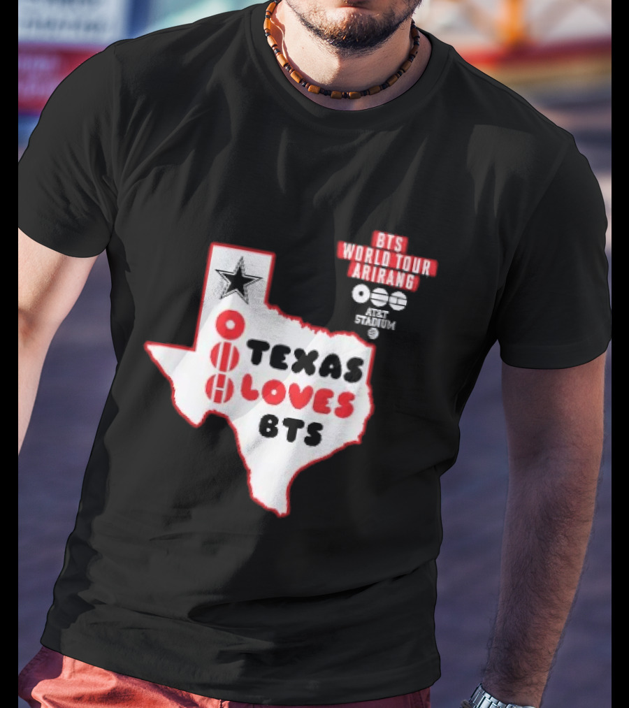 BTS World Tour Arirang Texas Loves At AT&T Stadium Dallas Cowboys T-Shirt