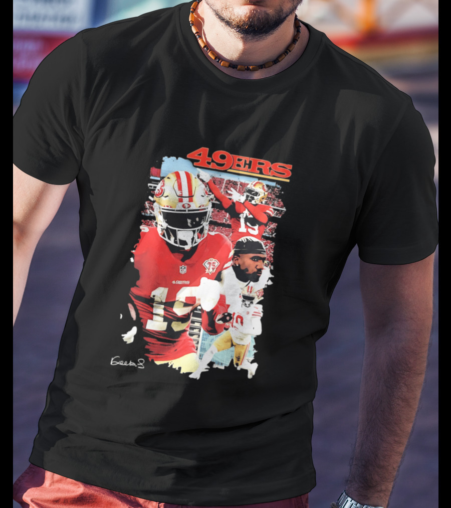 San Francisco 49ers Deebo Samuel 19 NFL Football Collage T-Shirt