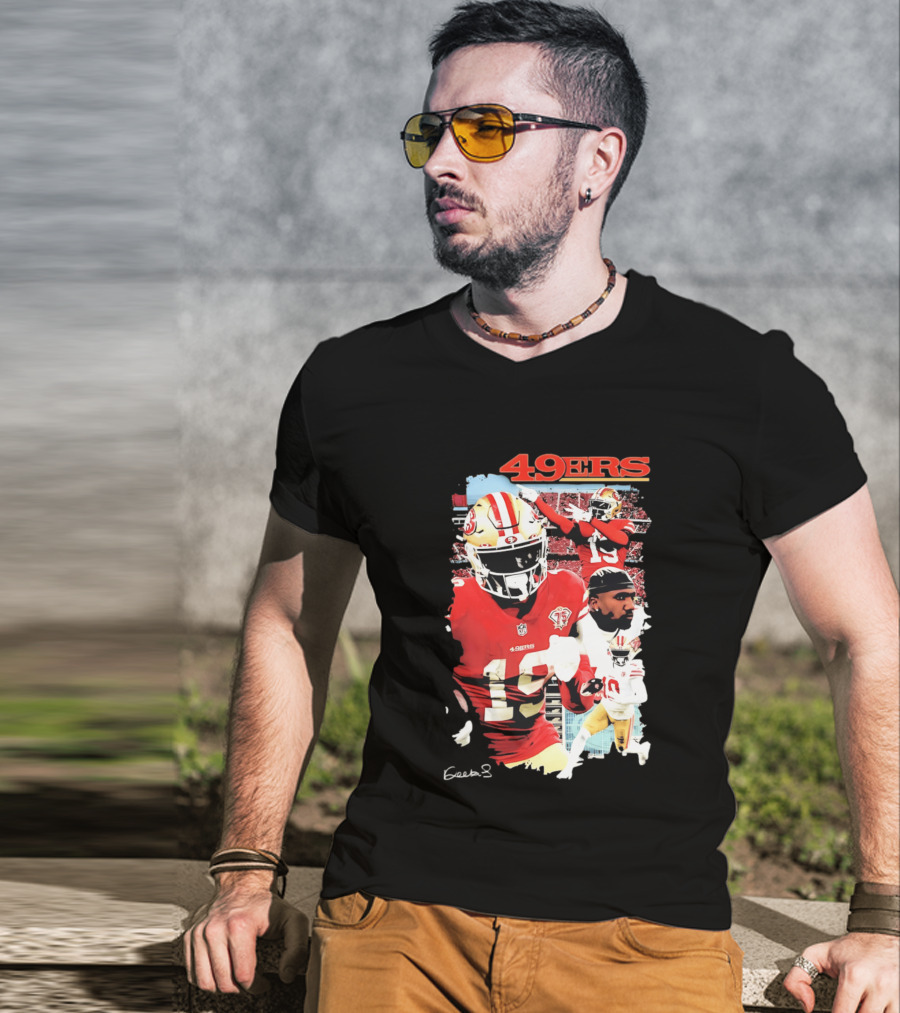 San Francisco 49ers Deebo Samuel 19 NFL Football Collage T-Shirt