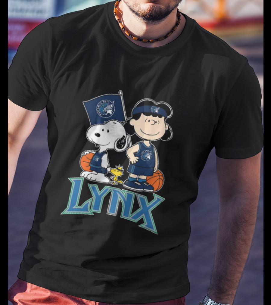 NIYNNENE SOTA LYNX Snoopy Lucy Peanuts Basketball T-Shirt