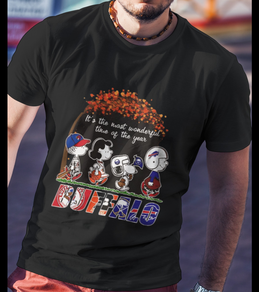 It's The Most Wonderful Time Of The Year Peanuts Buffalo Football Season T-Shirt