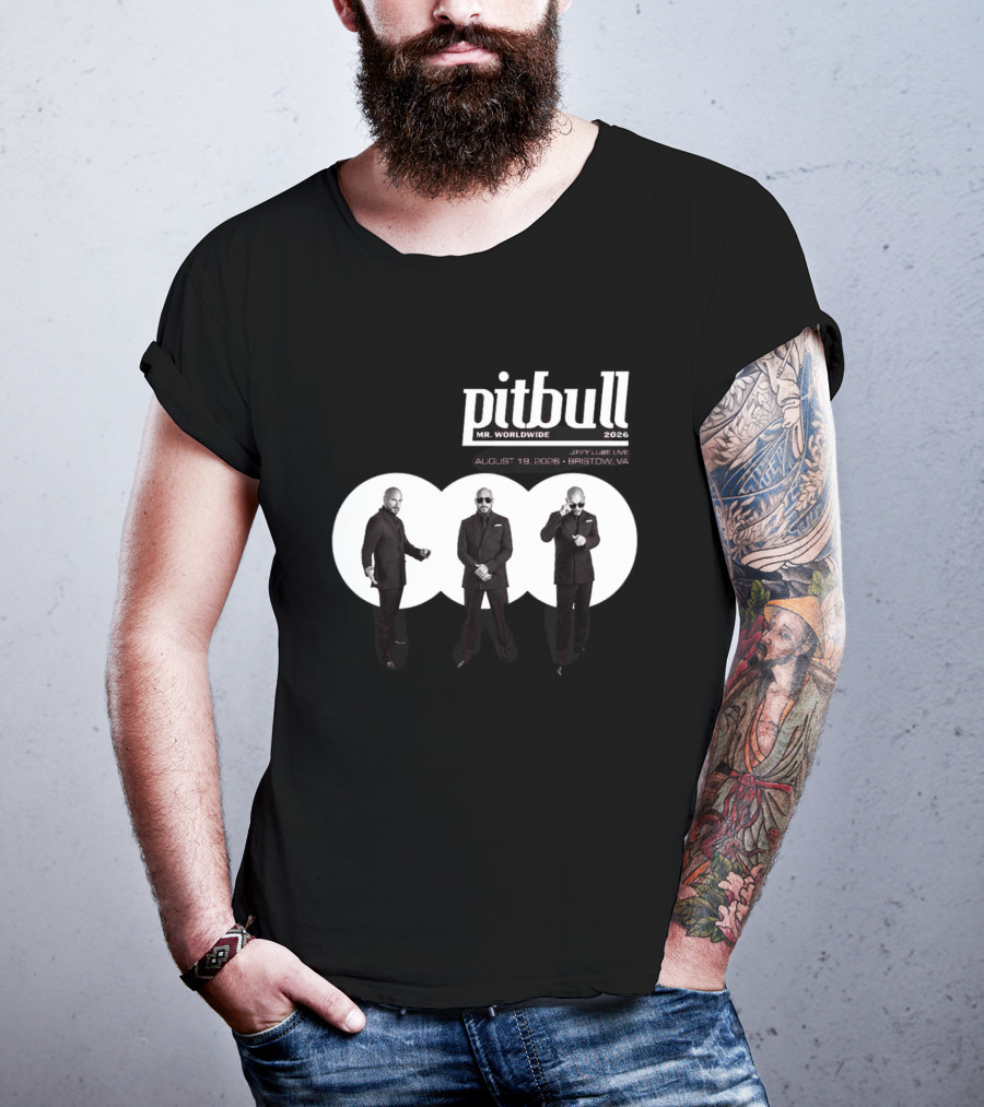 Pitbull Mr Worldwide 2026 Jiffy Lube Live Bristow VA August 19 Concert Event T-Shirt