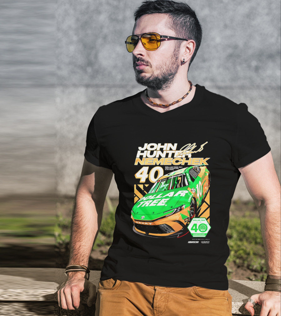 John Hunter Nemechek Dollar Tree 40 Anniversary Camry NASCAR Racing T-Shirt
