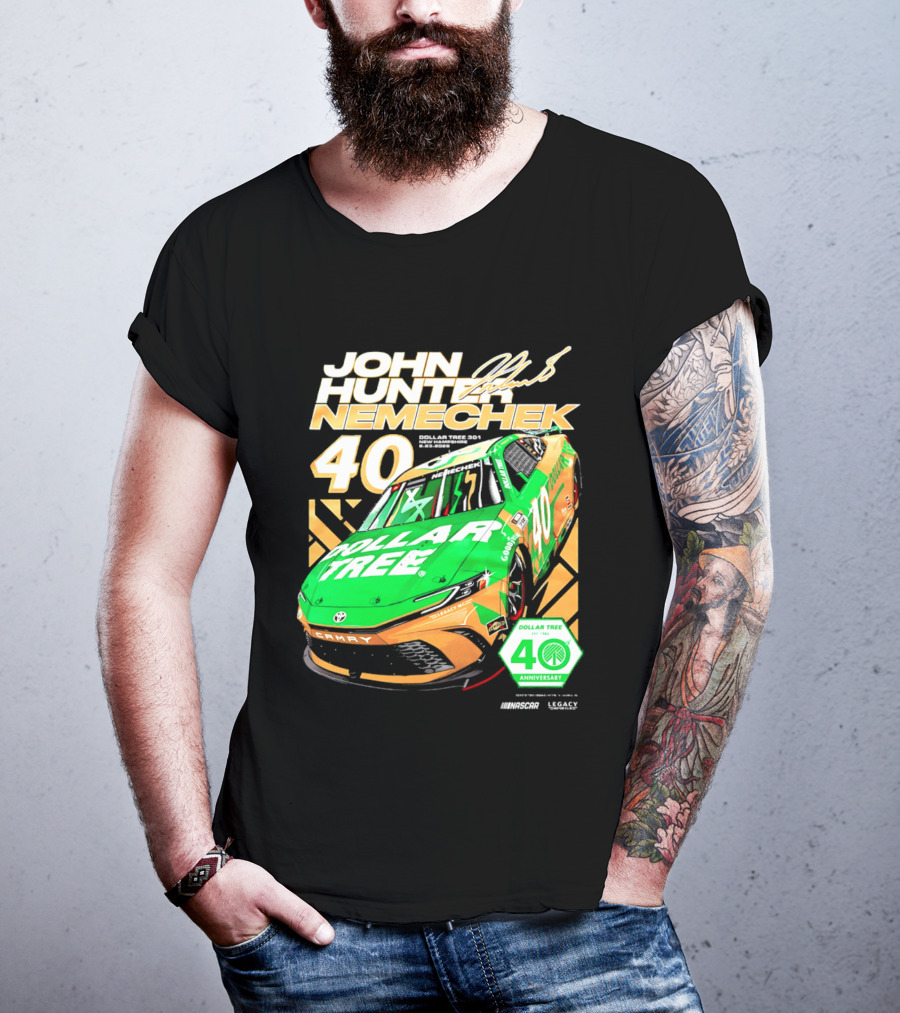 John Hunter Nemechek Dollar Tree 40 Anniversary Camry NASCAR Racing T-Shirt