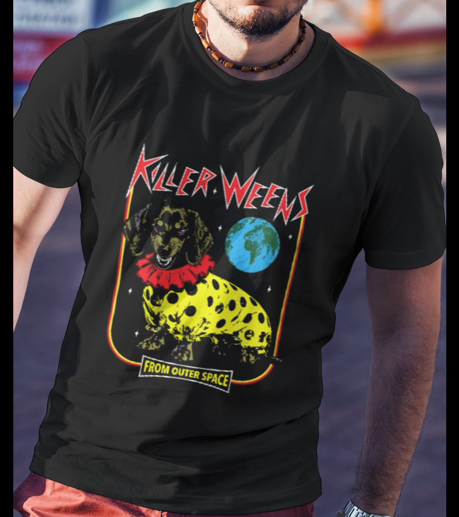 Killer Weens Dachshund Clown From Outer Space Earth T-Shirt