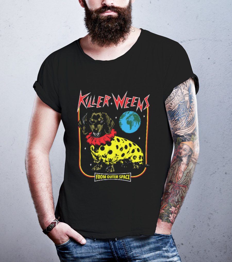 Killer Weens Dachshund Clown From Outer Space Earth T-Shirt