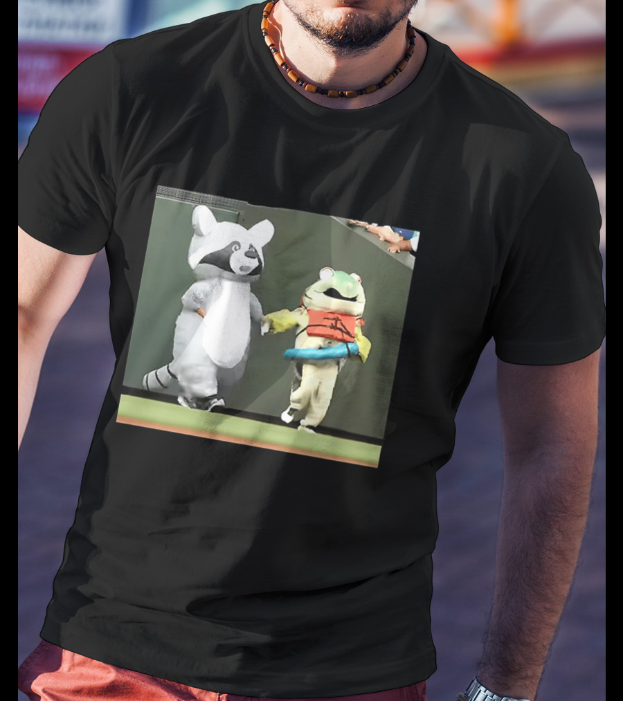 Seattle Mariners Mascots Jimothy Vs Humpy Salmon Running Event T-Shirt