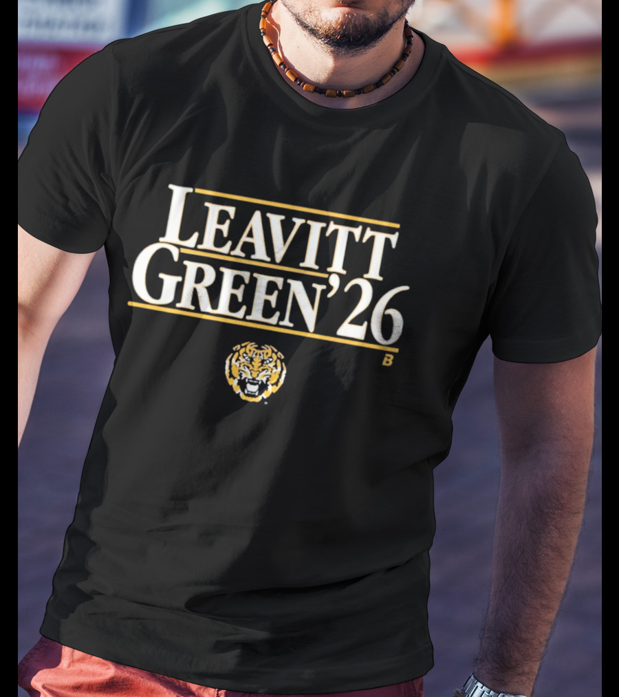LSU Tiger Football Leavitt Green '26 T-Shirt