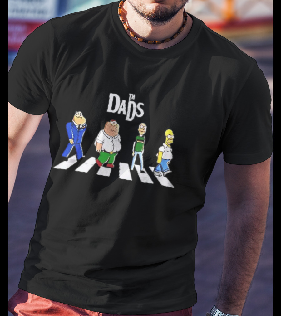 Dads Stan Smith Peter Griffin Jerry Smith Homer Simpson Abbey Road T-Shirt