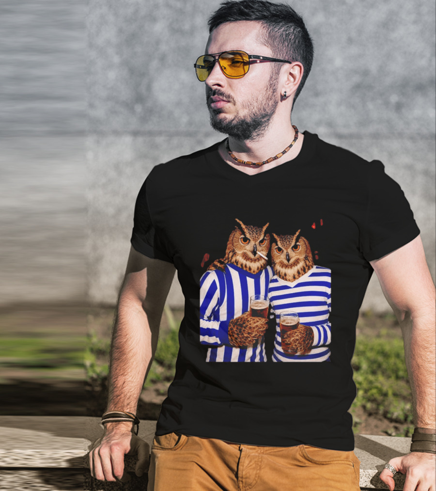 The Owls Night Out Classic Football Smoking Beer Party T-Shirt