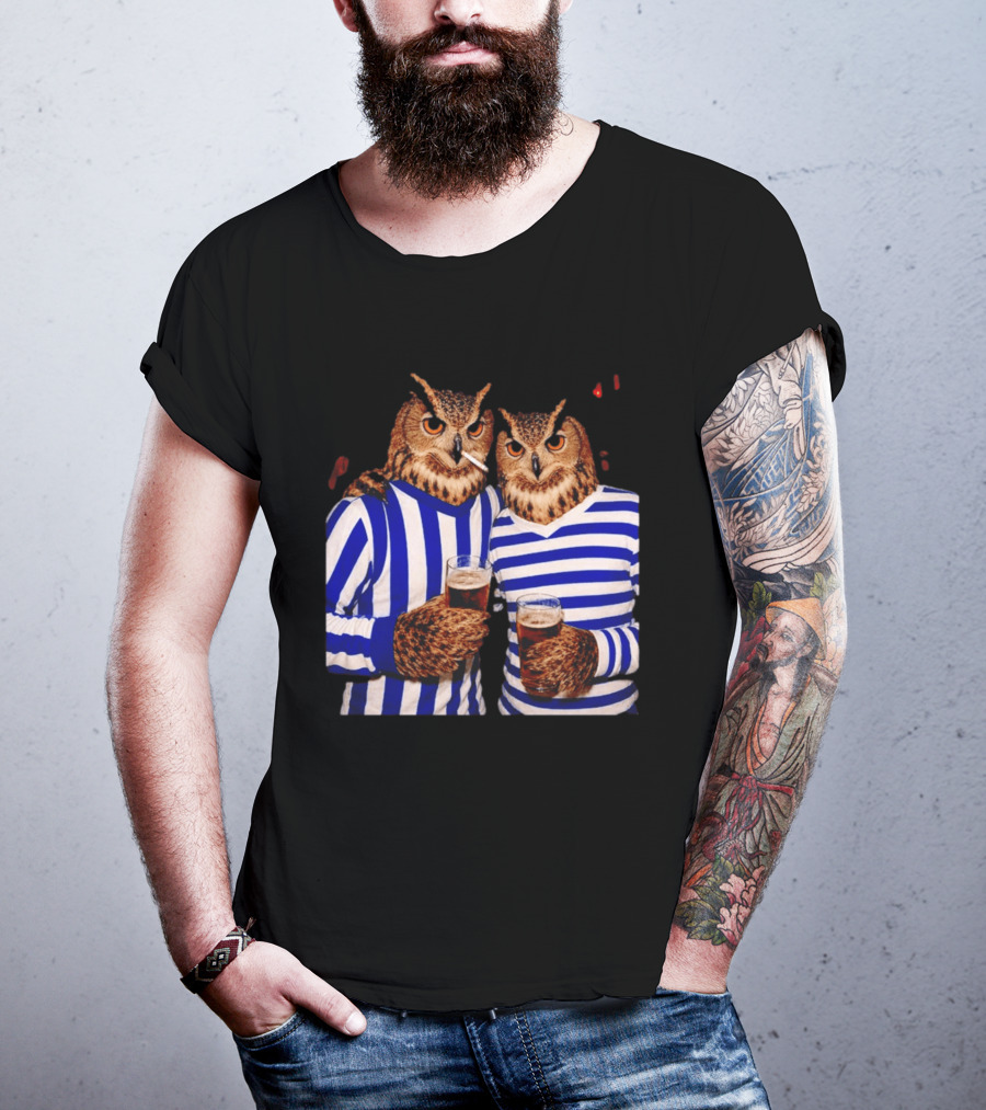 The Owls Night Out Classic Football Smoking Beer Party T-Shirt