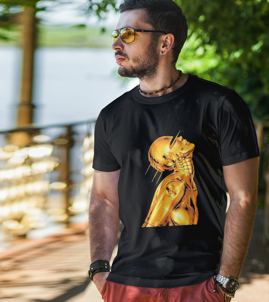 The Weeknd Echoes Of Silence Golden Futuristic Robot T-Shirt
