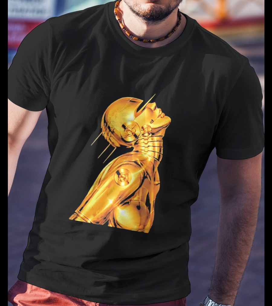 The Weeknd Echoes Of Silence Golden Futuristic Robot T-Shirt