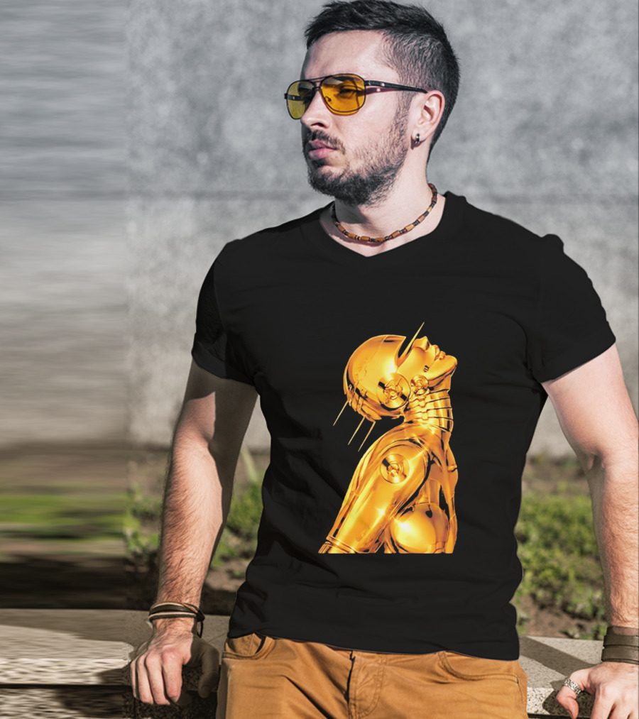 The Weeknd Echoes Of Silence Golden Futuristic Robot T-Shirt