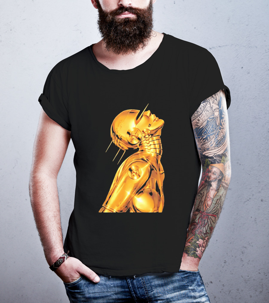 The Weeknd Echoes Of Silence Golden Futuristic Robot T-Shirt