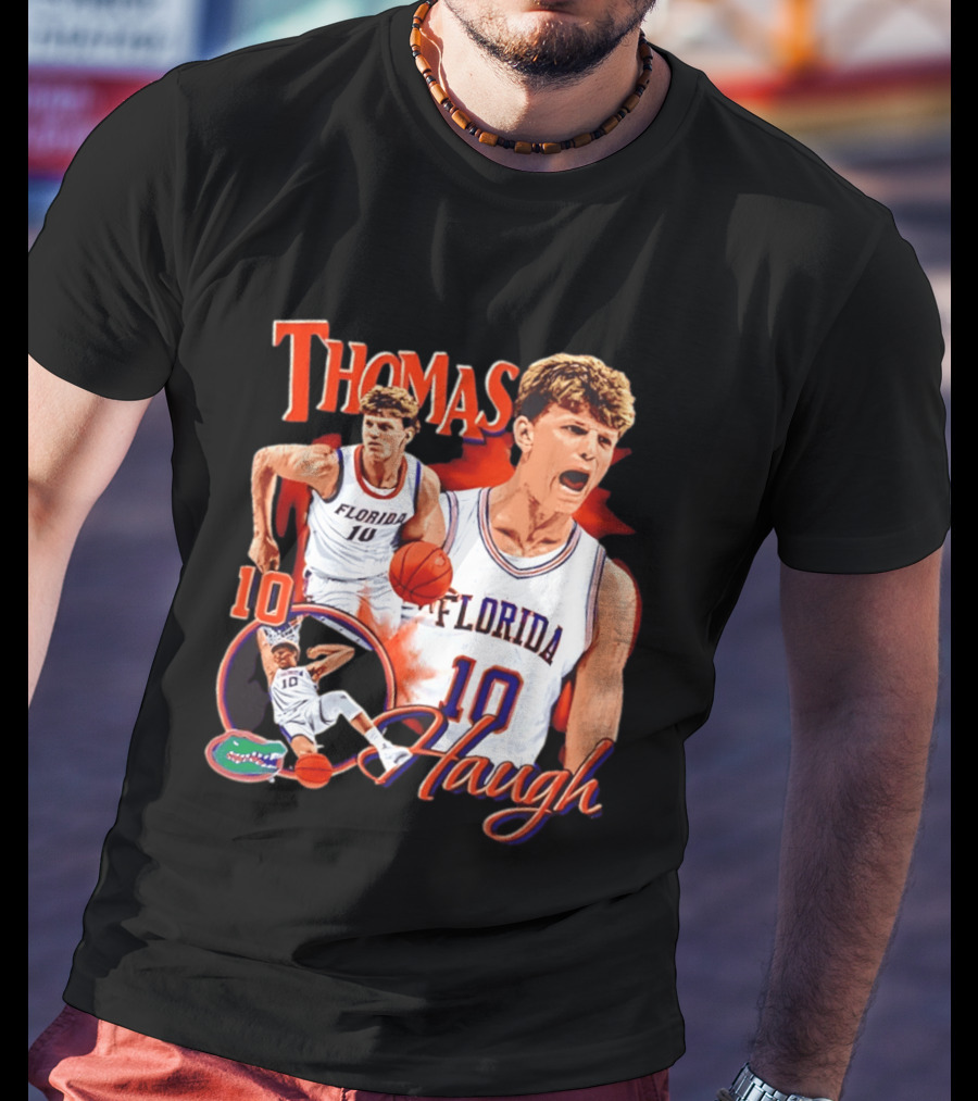 Thomas Haugh Florida Gators Basketball 10 NCAA Player T-Shirt