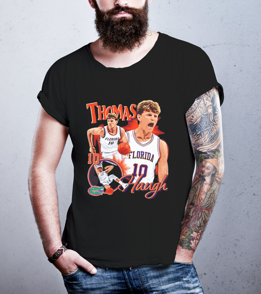 Thomas Haugh Florida Gators Basketball 10 NCAA Player T-Shirt