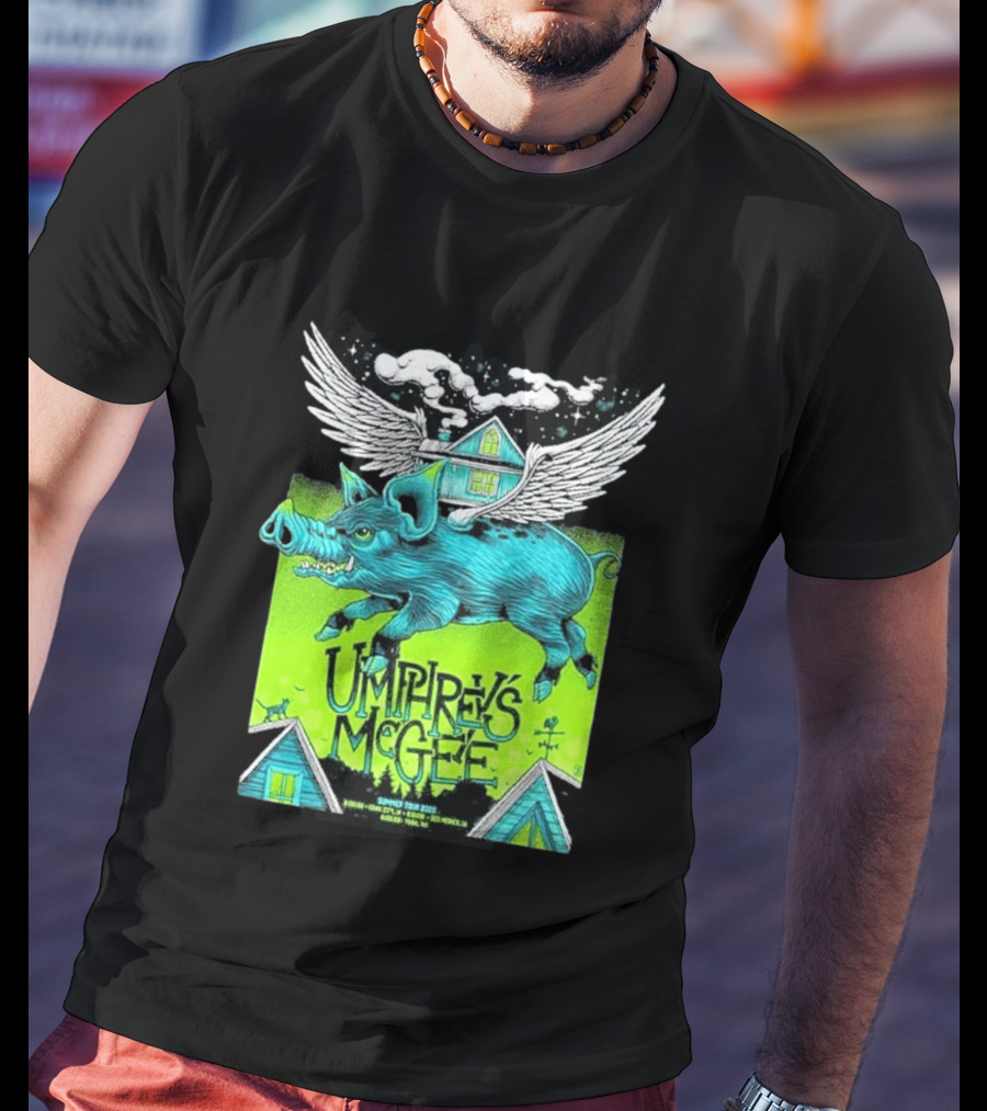 Umphrey's McGee Winged Pig Summer Tour 2026 Iowa City Des Moines Yuba T-Shirt