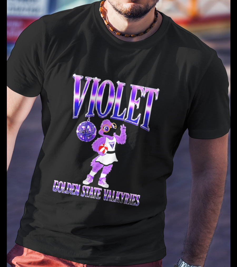 Violet Disco Golden State Valkyries Volleyball T-Shirt