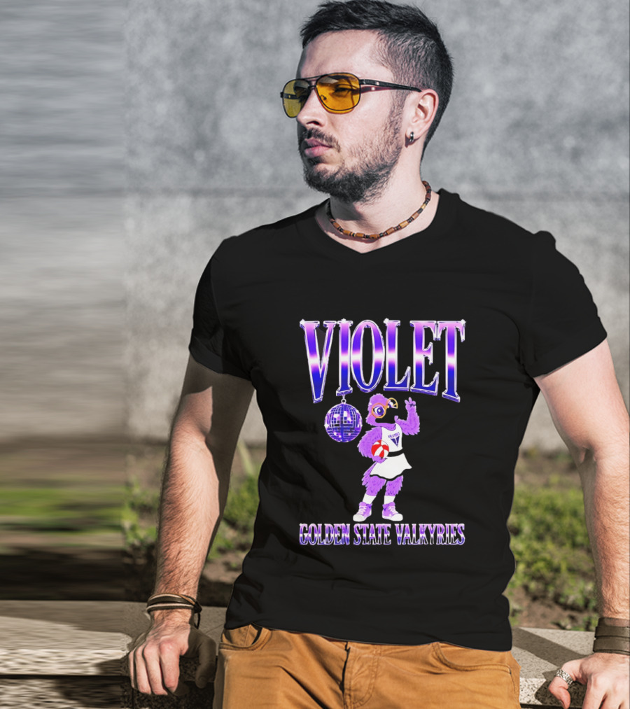 Violet Disco Golden State Valkyries Volleyball T-Shirt