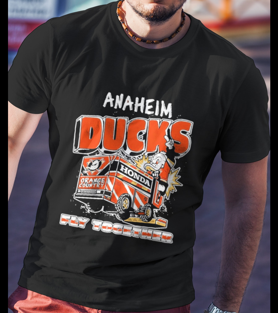 Anaheim Ducks Orange County Honda Fly Together T-Shirt