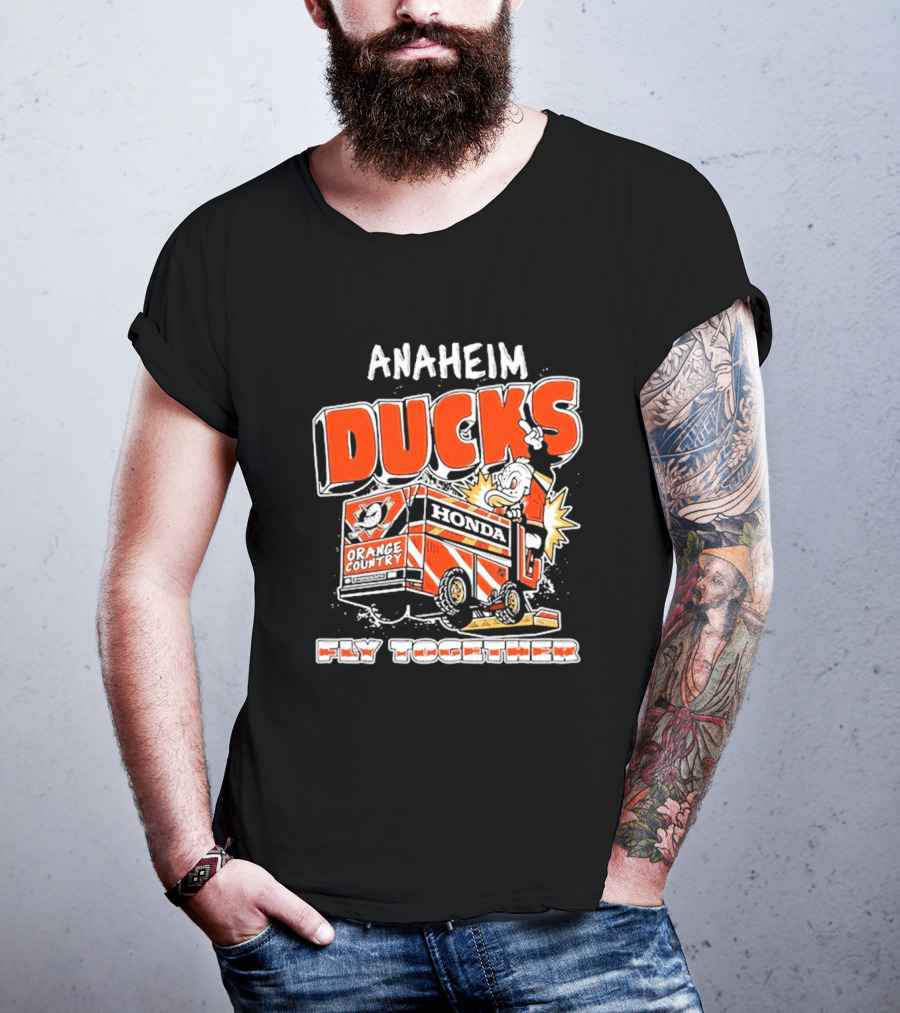 Anaheim Ducks Orange County Honda Fly Together T-Shirt