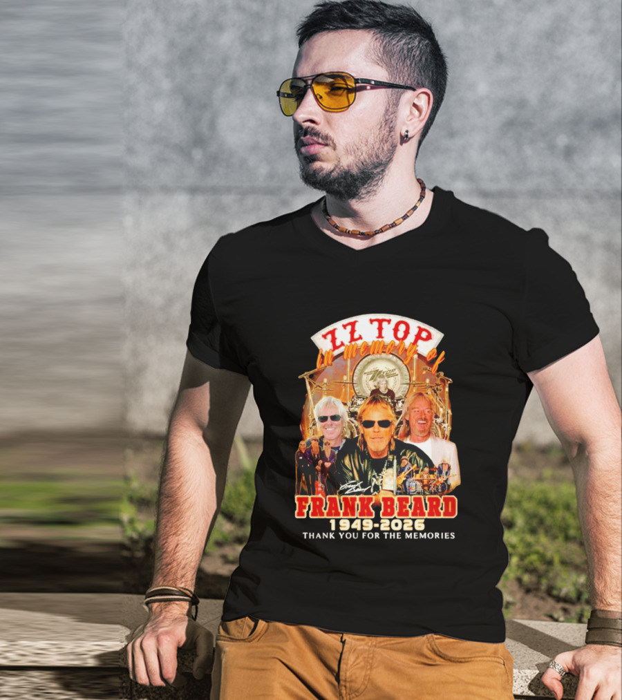 ZZ Top Frank Beard 1949 2026 In Memory Thank You For The Memories T-Shirt