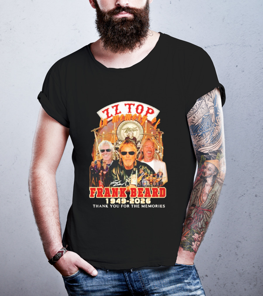 ZZ Top Frank Beard 1949 2026 In Memory Thank You For The Memories T-Shirt