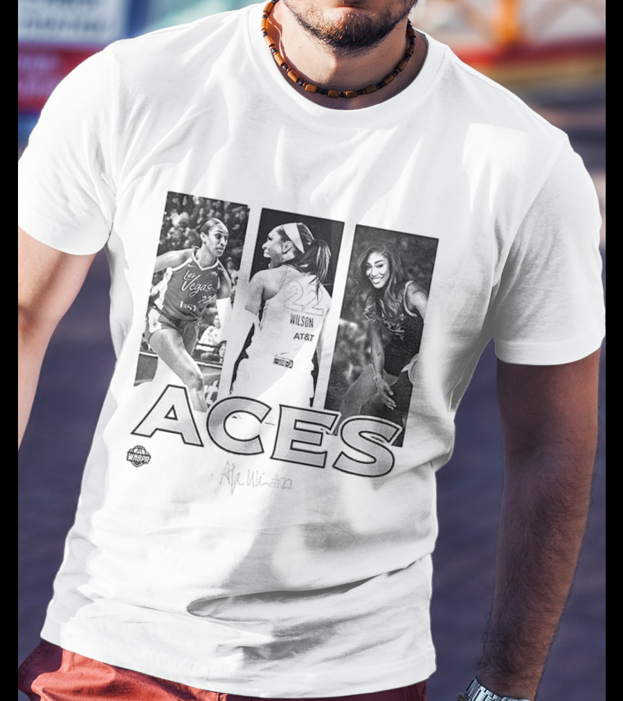 Las Vegas Aces A'ja Wilson 22 WNBA Team Player Hustle T-Shirt