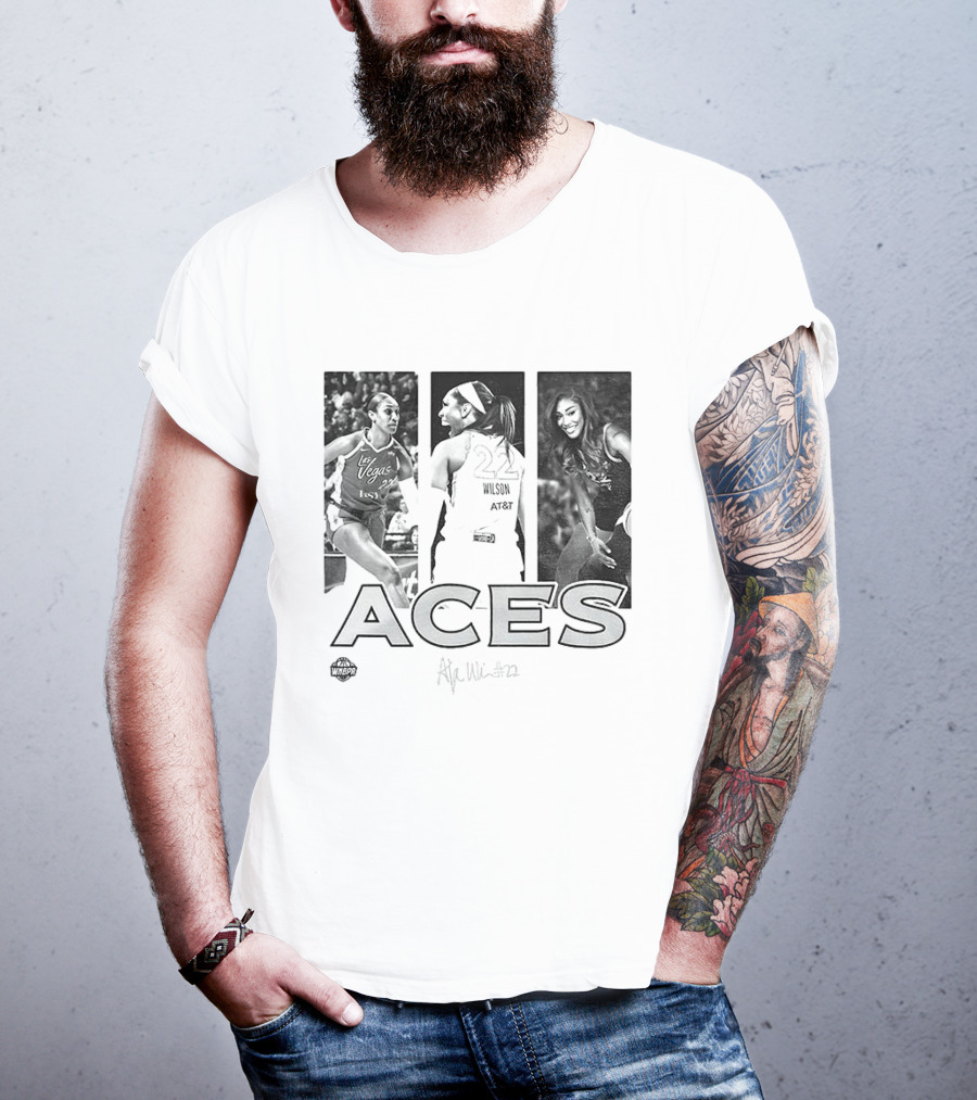 Las Vegas Aces A'ja Wilson 22 WNBA Team Player Hustle T-Shirt