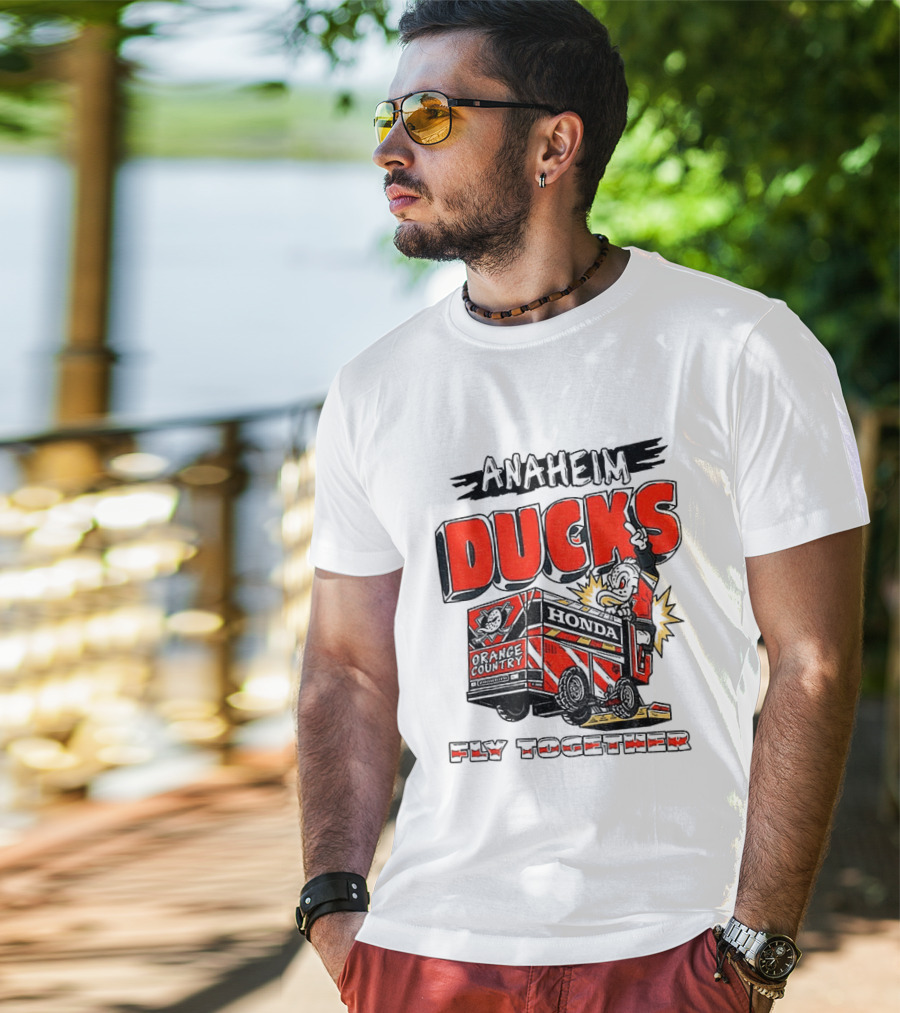 Anaheim Ducks Hockey Create Culture Honda Fly Together T-Shirt