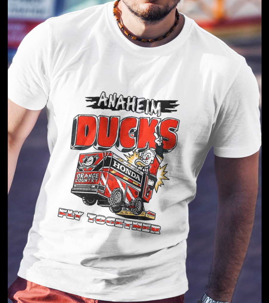 Anaheim Ducks Hockey Create Culture Honda Fly Together T-Shirt