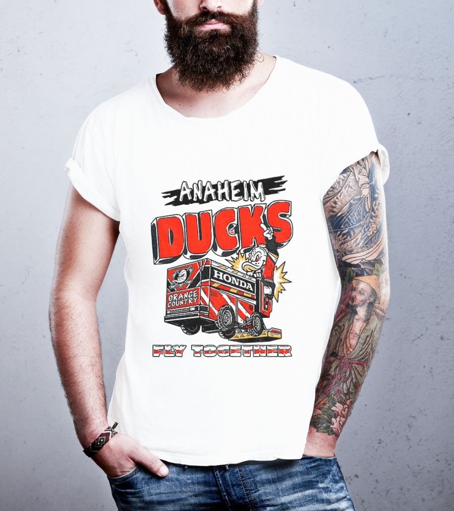 Anaheim Ducks Hockey Create Culture Honda Fly Together T-Shirt