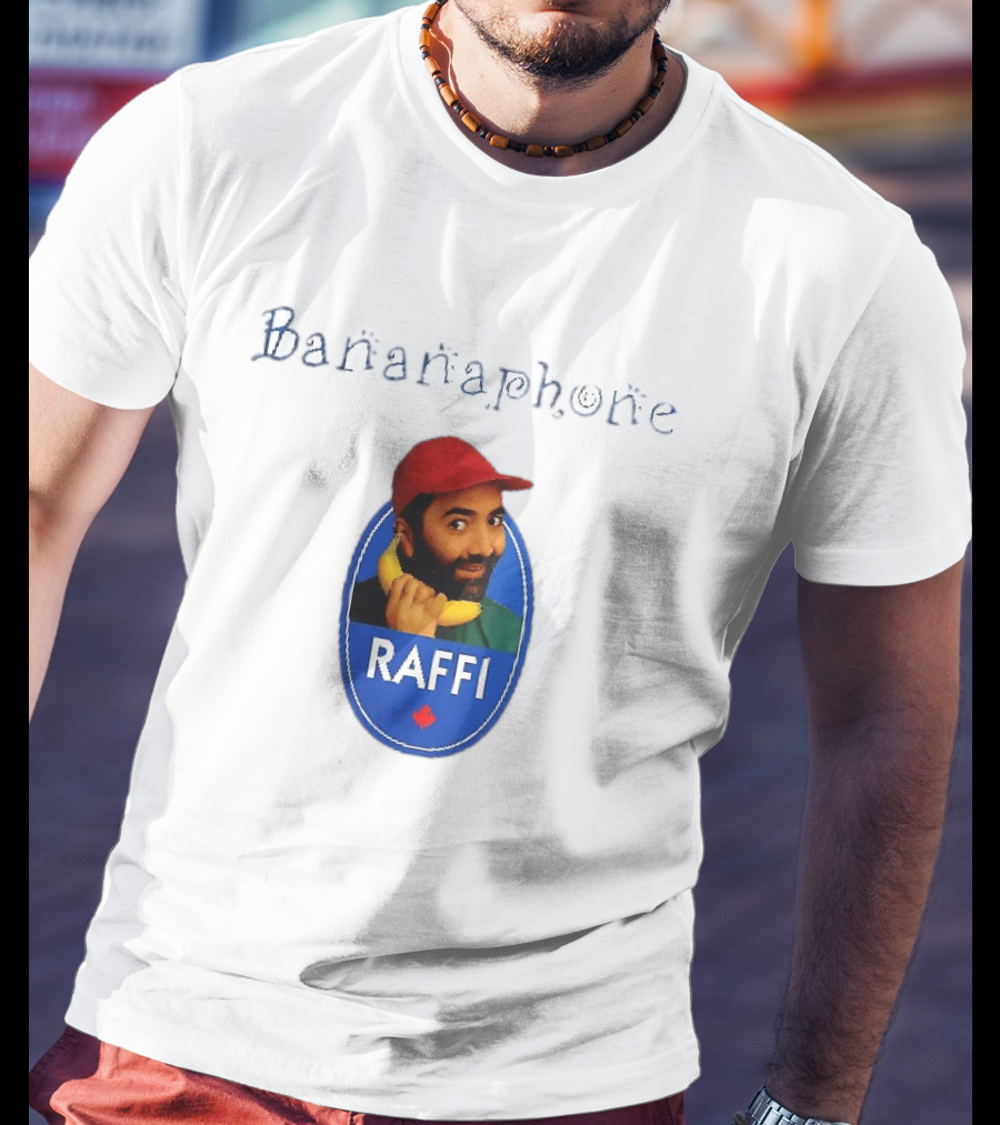 Bananaphone Raffi Bearded Man With Yellow Banana And Red Cap T-Shirt