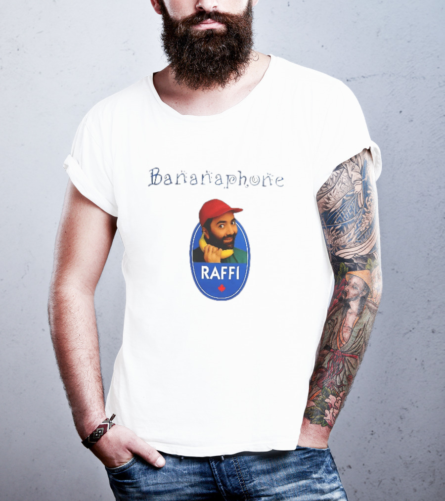 Bananaphone Raffi Bearded Man With Yellow Banana And Red Cap T-Shirt
