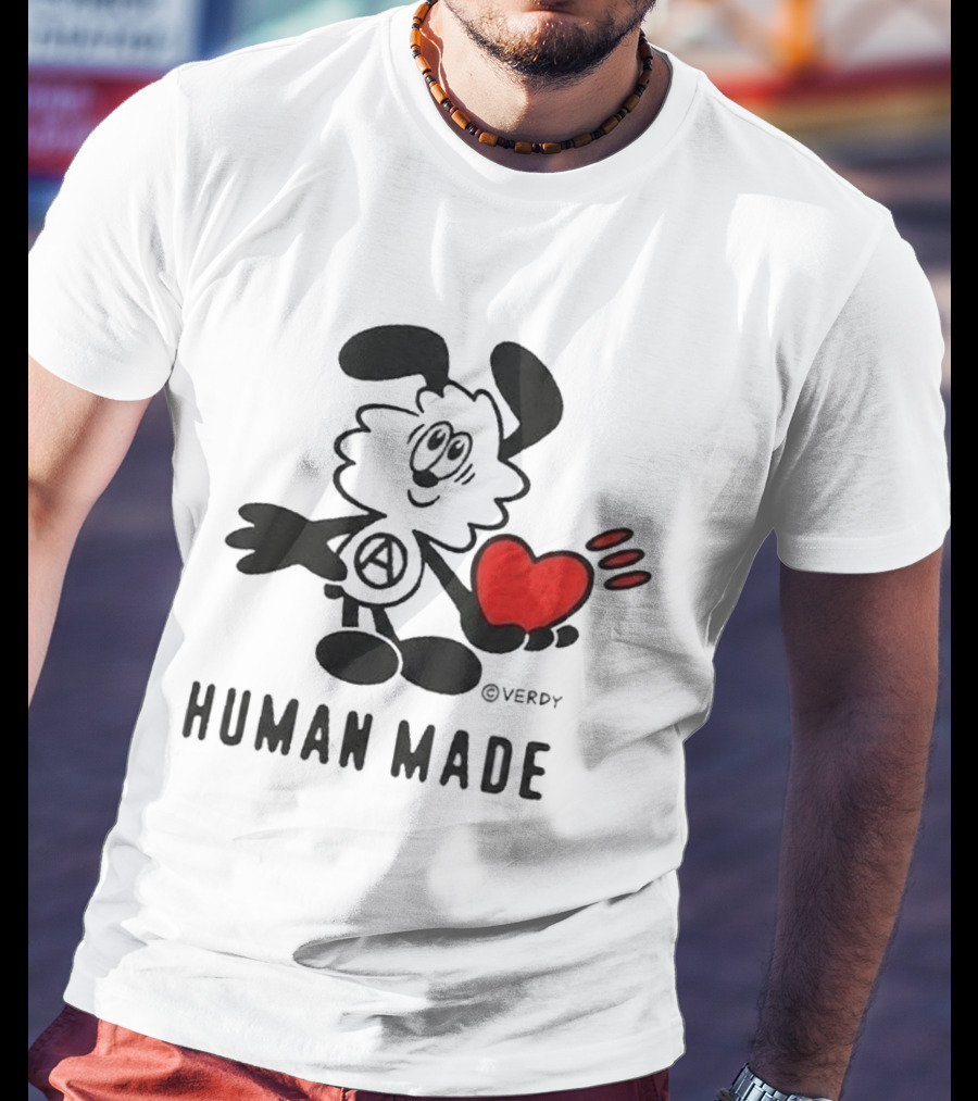 HUMAN MADE X VERDY BTS JHope Heart Character In Toronto T-Shirt