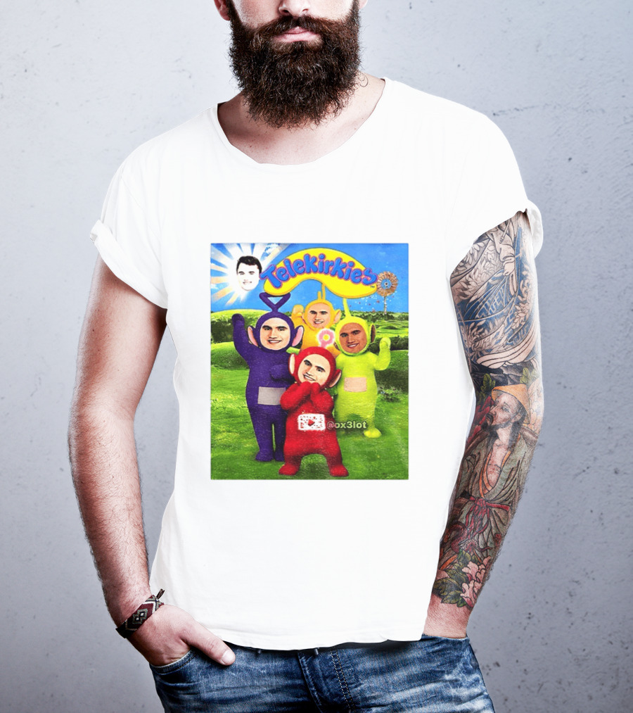 Charlie Kirk Telekirkies Meme Teletubbies Parody Face Swap T-Shirt