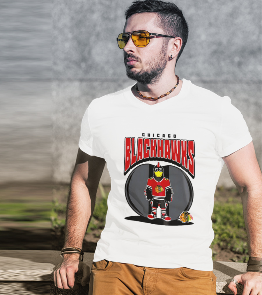 Chicago Blackhawks Mania NHL 2026 Mascot Hockey Fan Gear T-Shirt