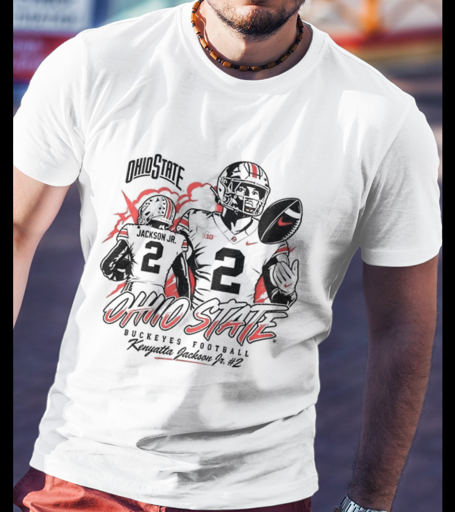 Ohio State Buckeyes Kenyatta Jackson Jr No 2 Football Player T-Shirt