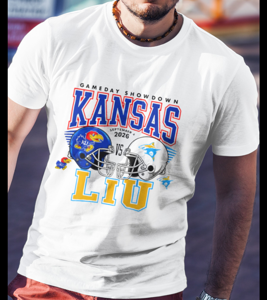 Kansas Vs LIU Gameday Showdown September 2026 T-Shirt
